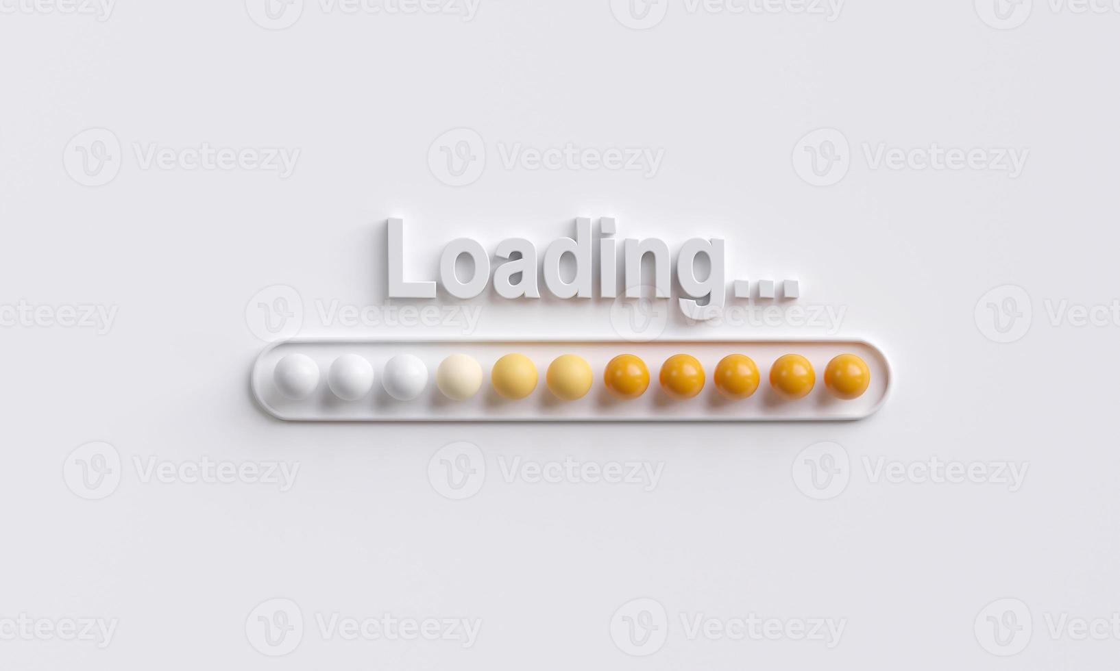 Loading. Processing load bar. Uploading business ideas, skills and development. 3D rendering illustration photo