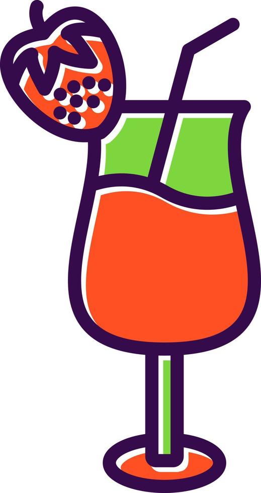 Strawberry Milk Vector Icon Design