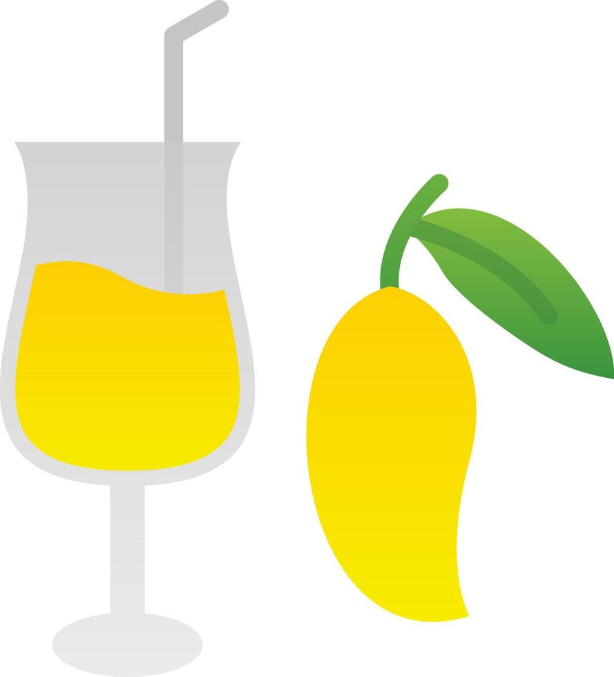 Mango Juice Vector Icon Design