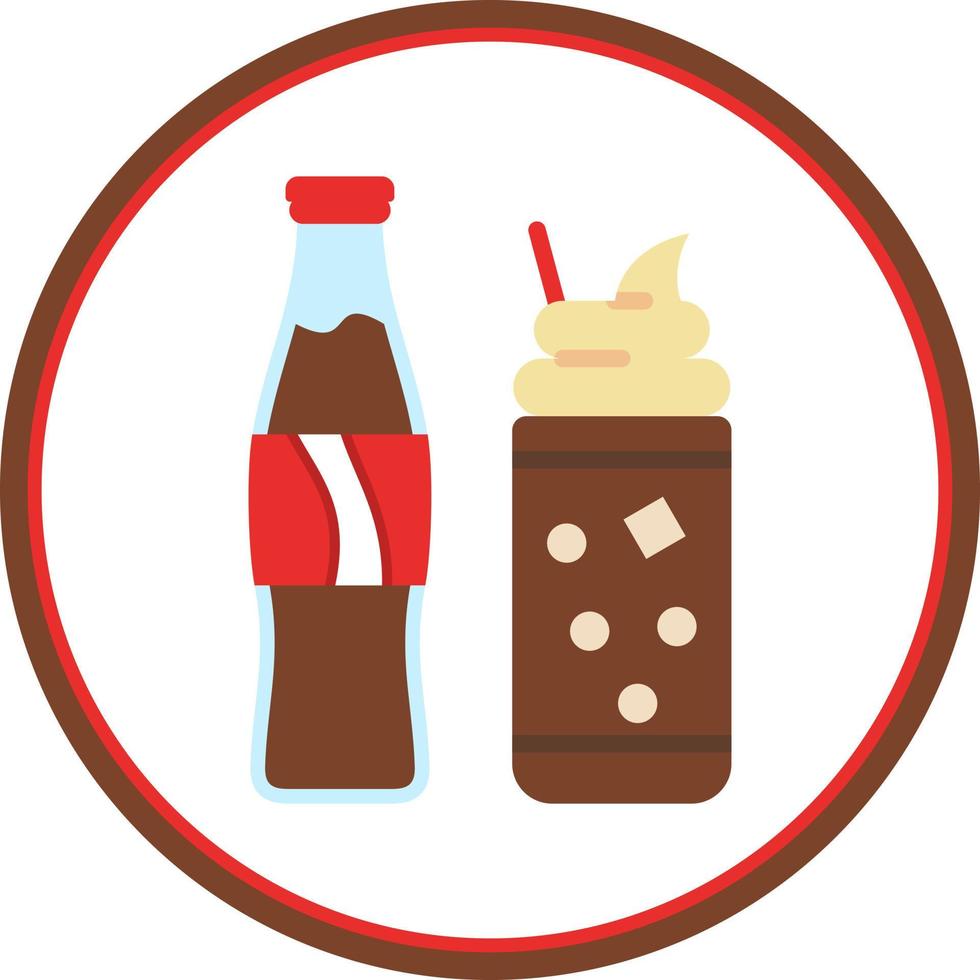 diseño de icono de vector de refresco de crema