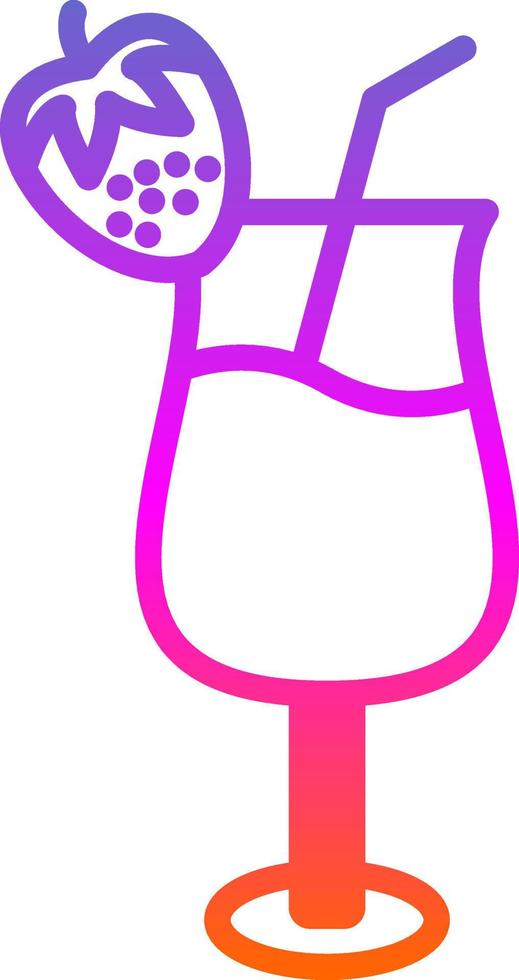 Strawberry Milk Vector Icon Design