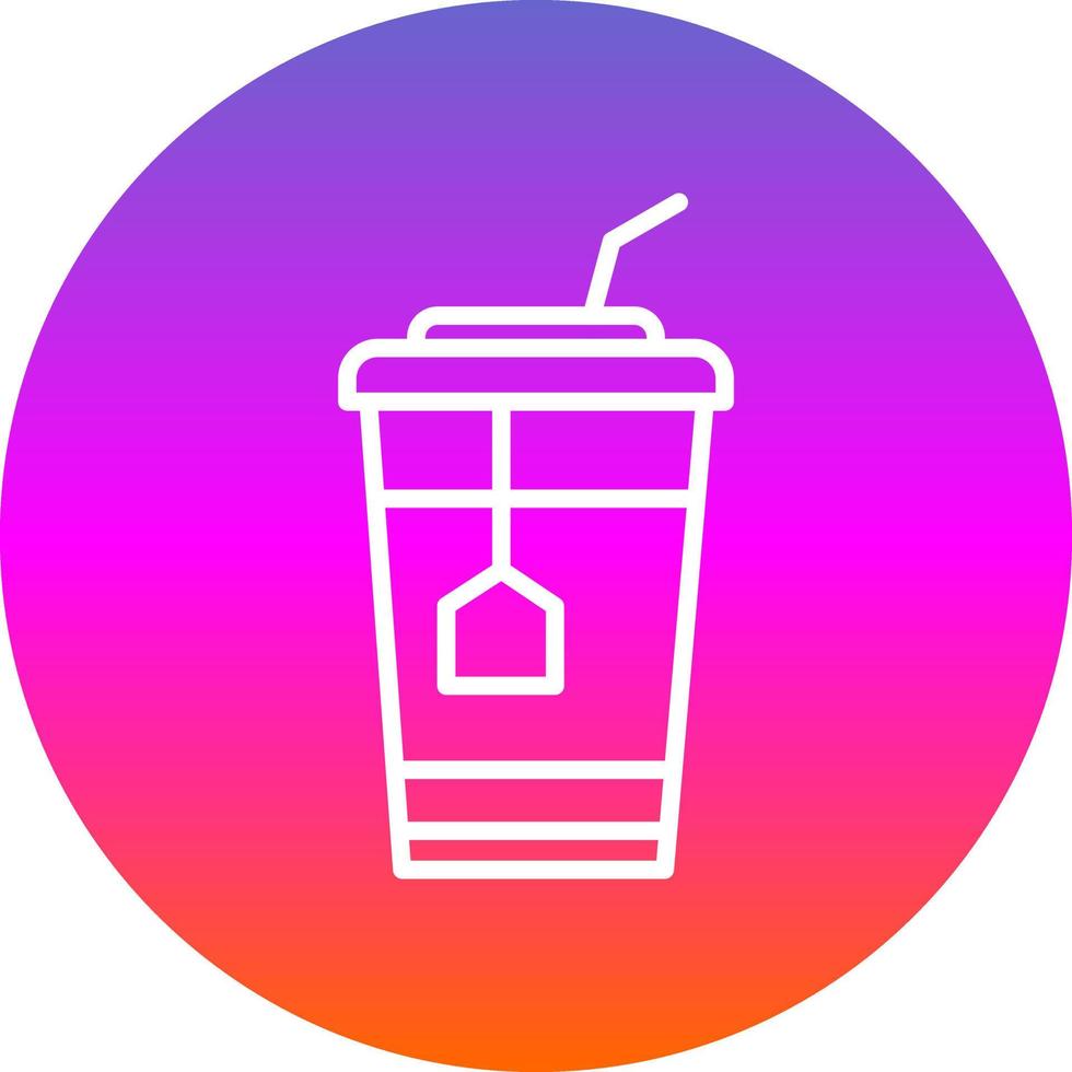 Ice Tea Vector Icon Design