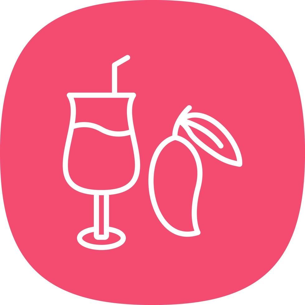 Mango Juice Vector Icon Design