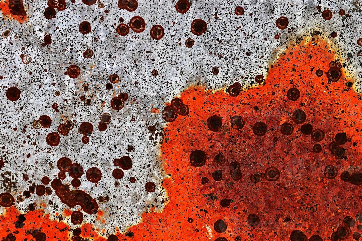 Detailed close up surface of rusty metal and steel with lots of corrosion in high resolution photo