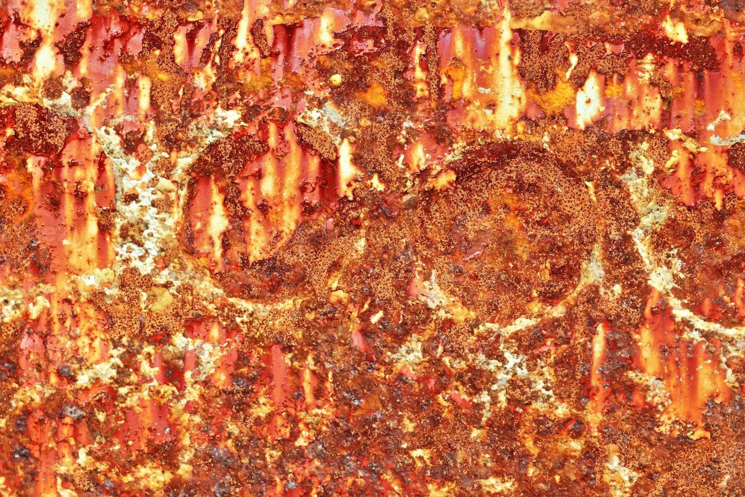 Detailed close up surface of rusty metal and steel with lots of corrosion in high resolution photo
