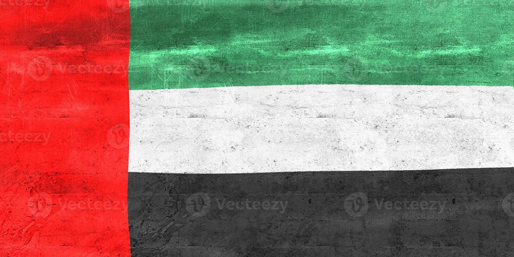 united arab emirates flag - realistic waving fabric flag photo