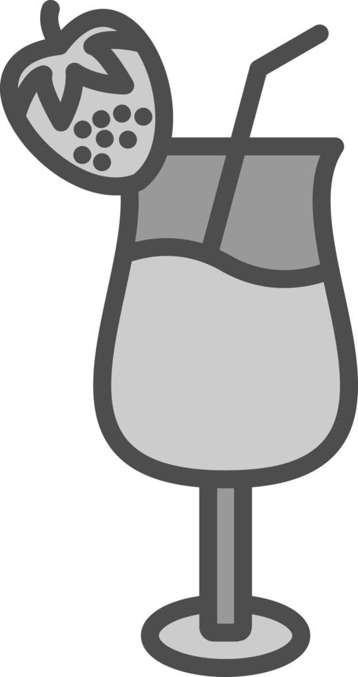 Strawberry Milk Vector Icon Design