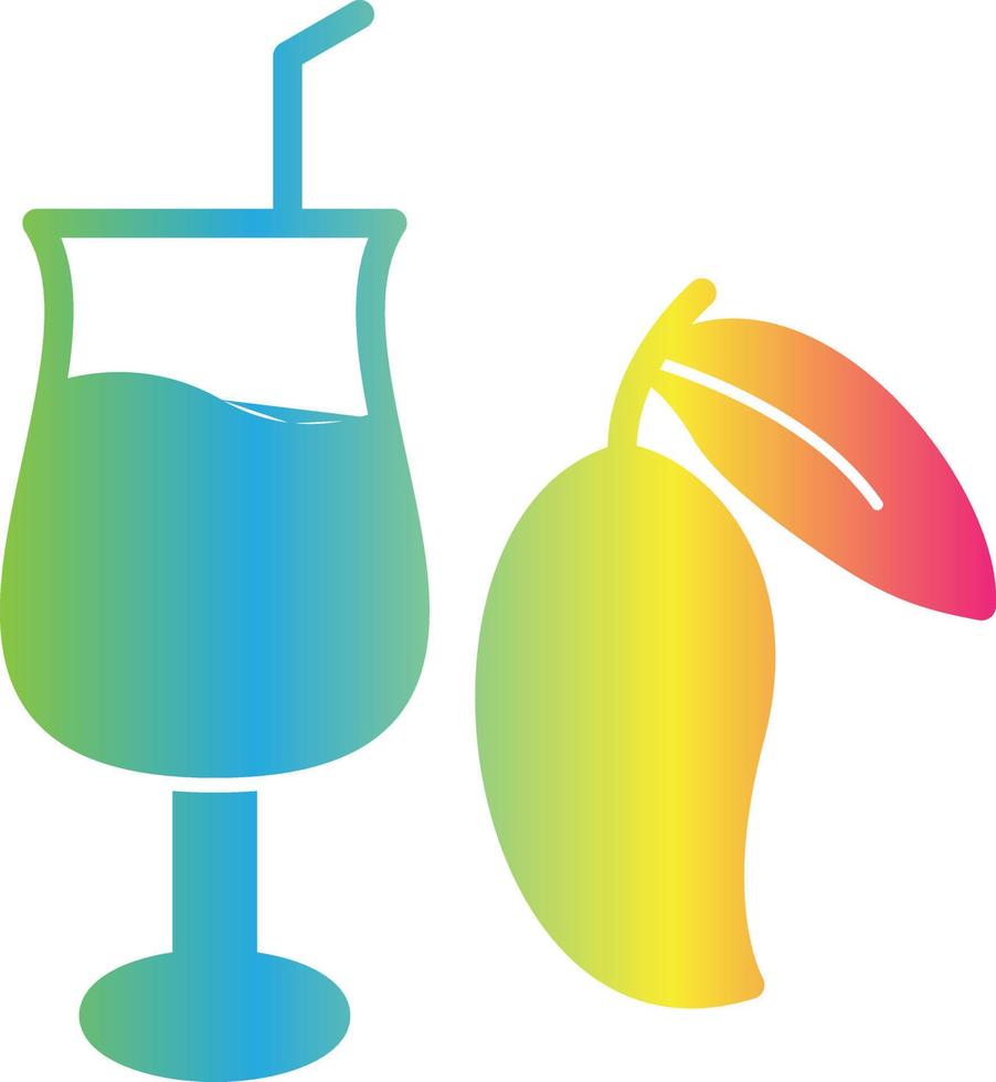 Mango Juice Vector Icon Design