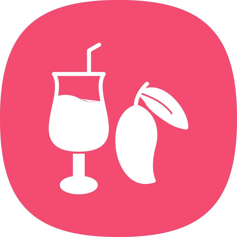 Mango Juice Vector Icon Design