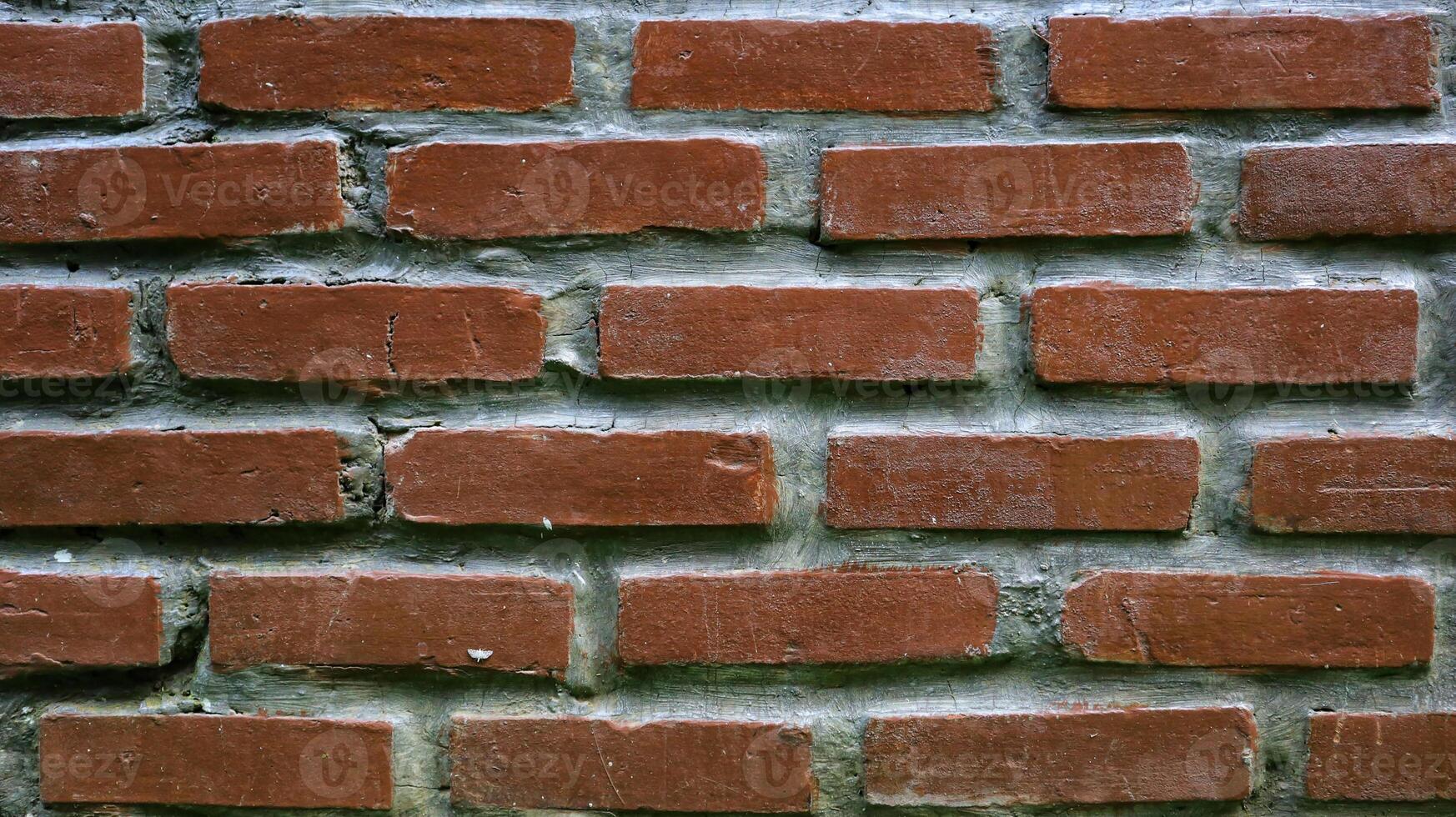 Natural close up red brick wall for wallpaper and background. photo