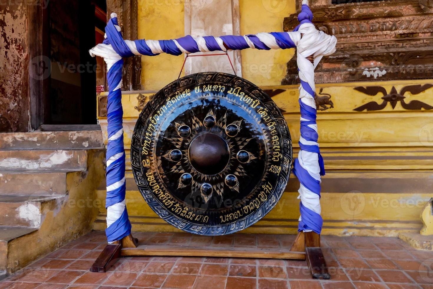 Buddhist sculptures in a temple in Bangkok, Thailand, circa May 2022 photo