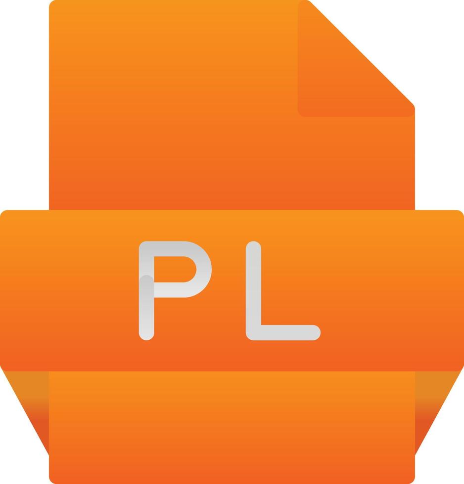 Pl File Format Icon vector