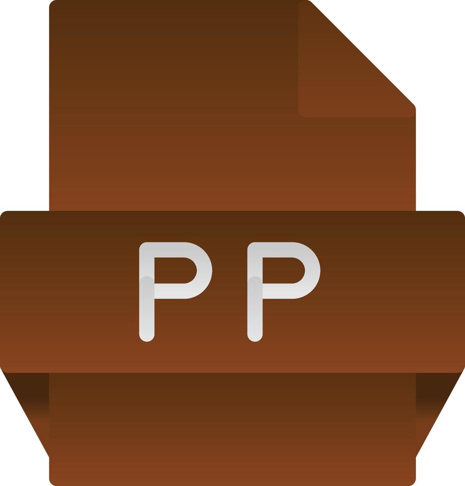 Pp File Format Icon vector