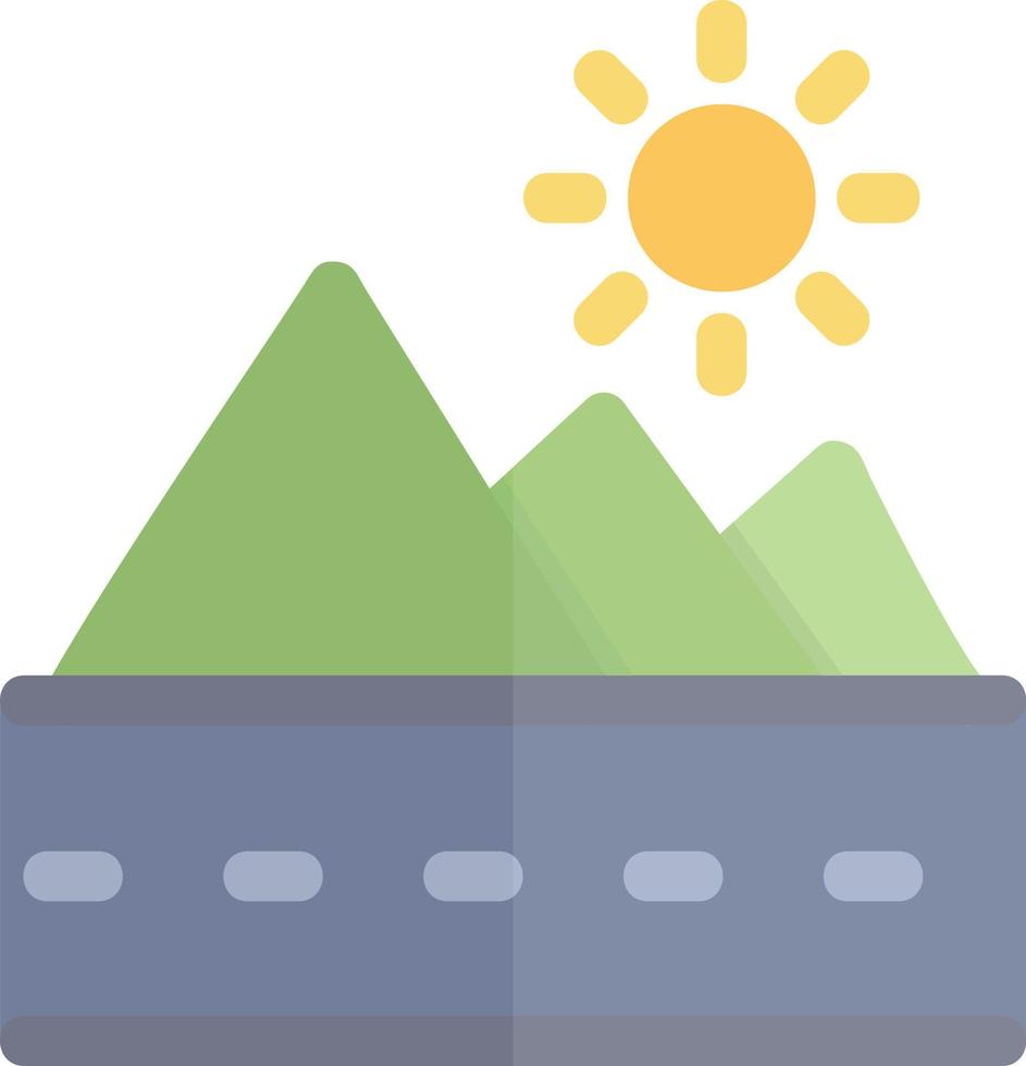 Hills Landscape Glyph Icon vector