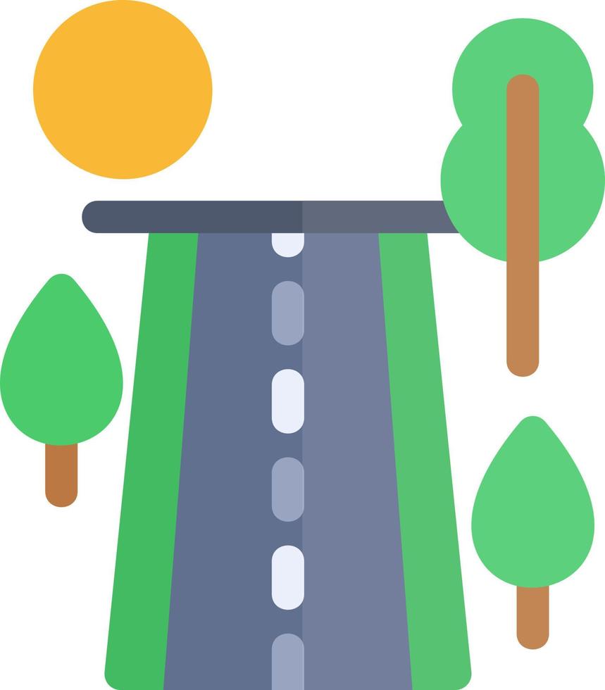 Road Landscape Glyph Icon vector