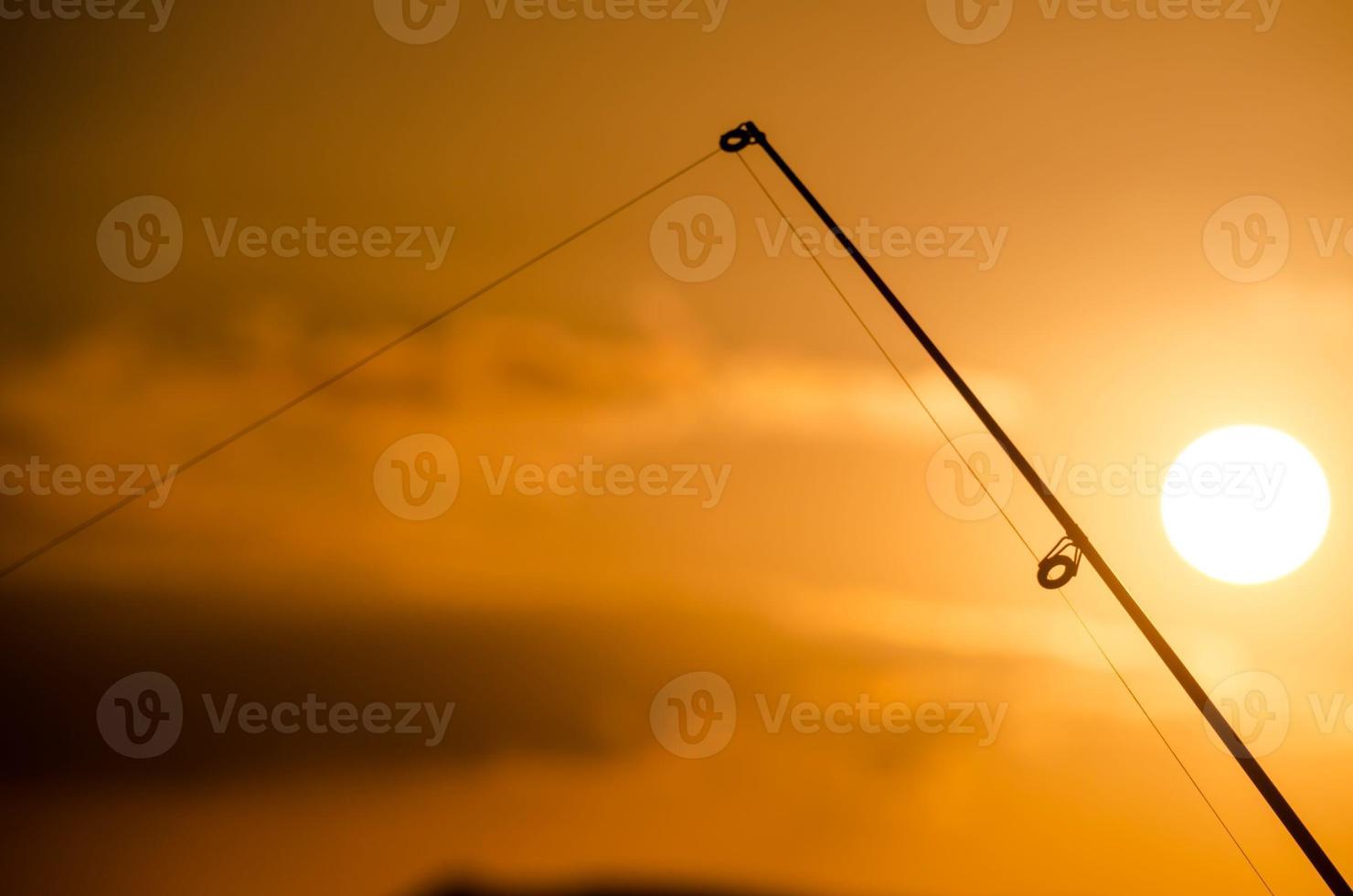 Fishing pole closeup photo