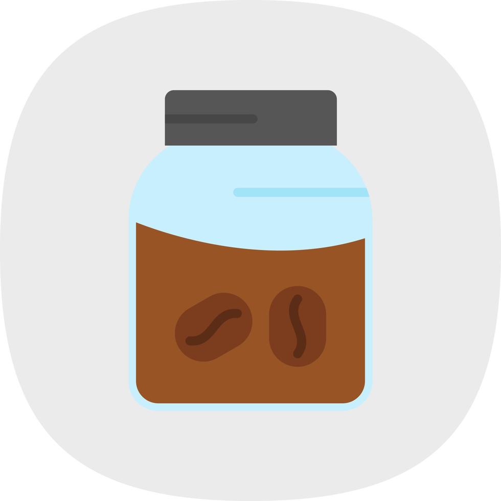 Coffee Jar Vector Icon Design