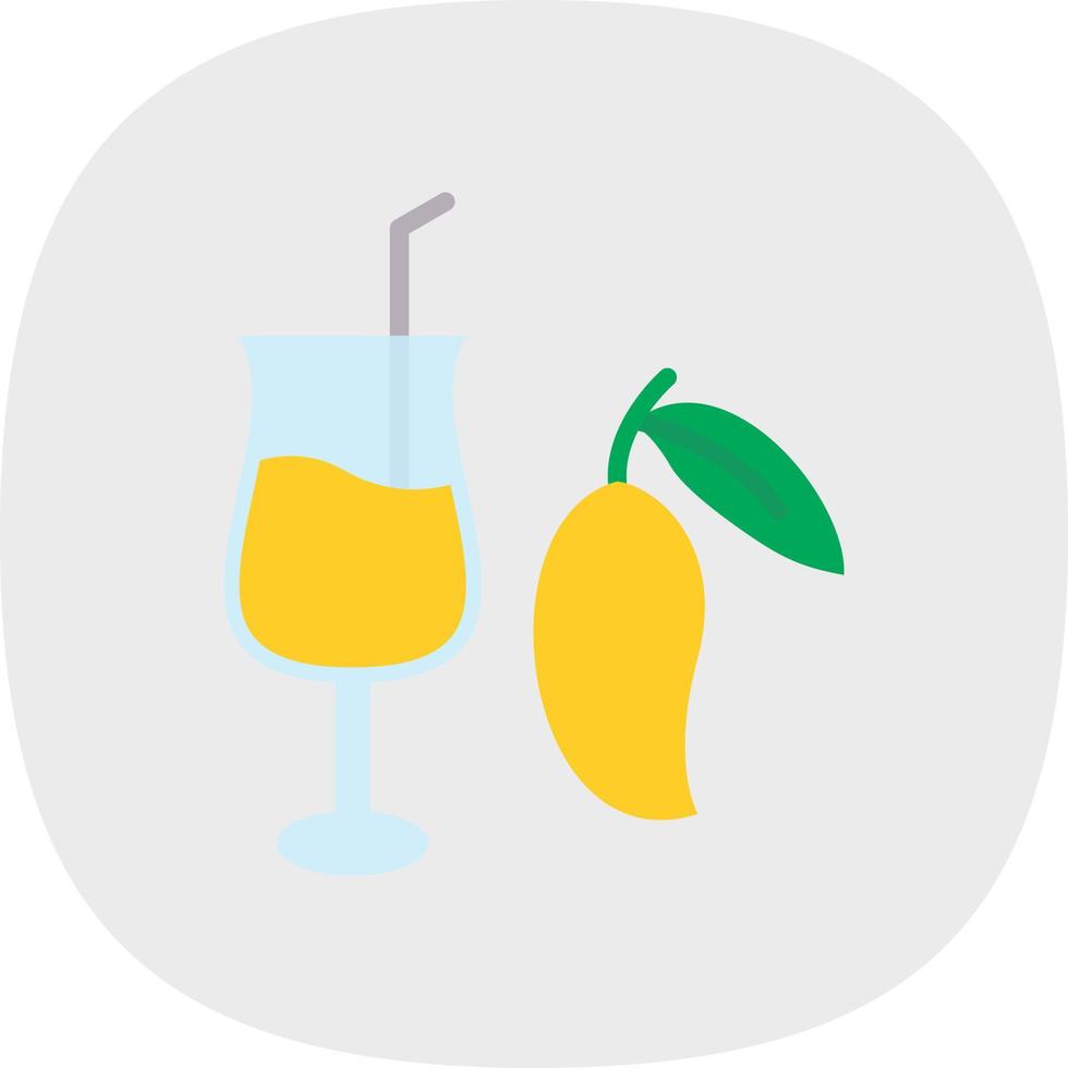 Mango Juice Vector Icon Design