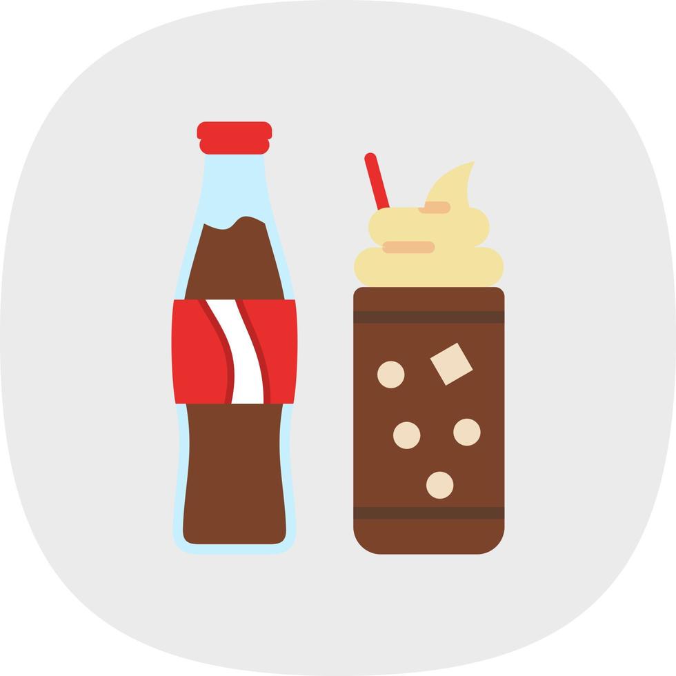 diseño de icono de vector de refresco de crema