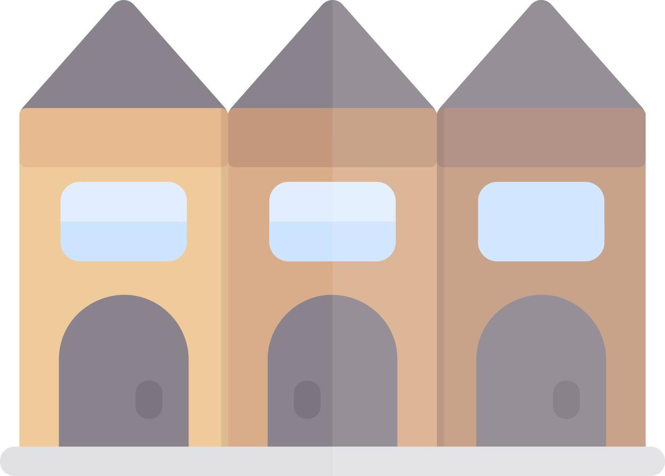 Townhouse Glyph Icon vector