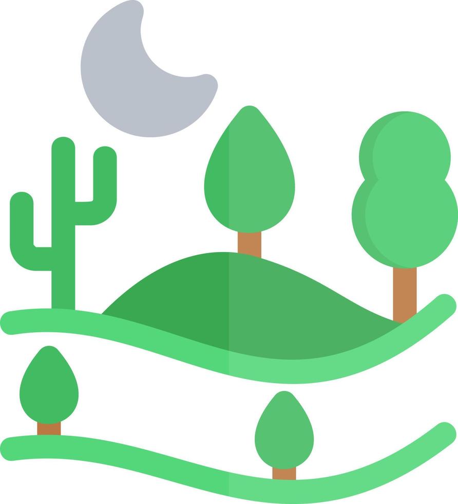 Moon Landscape Glyph Icon vector
