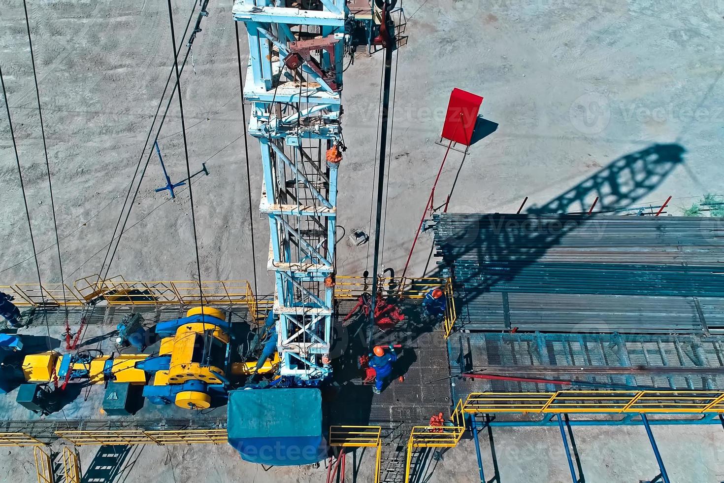 Drilling rig for oil well drilling. Equipment for drilling oil and gas well. photo