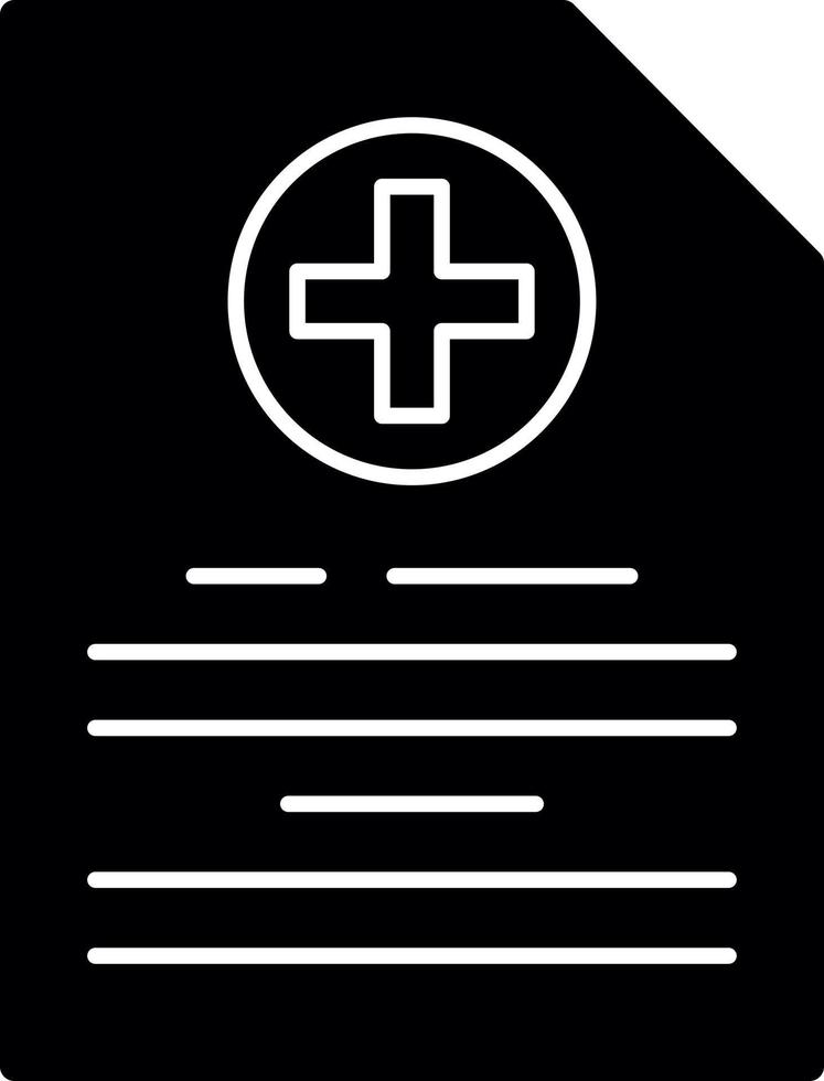 diseño de icono de vector de archivo médico