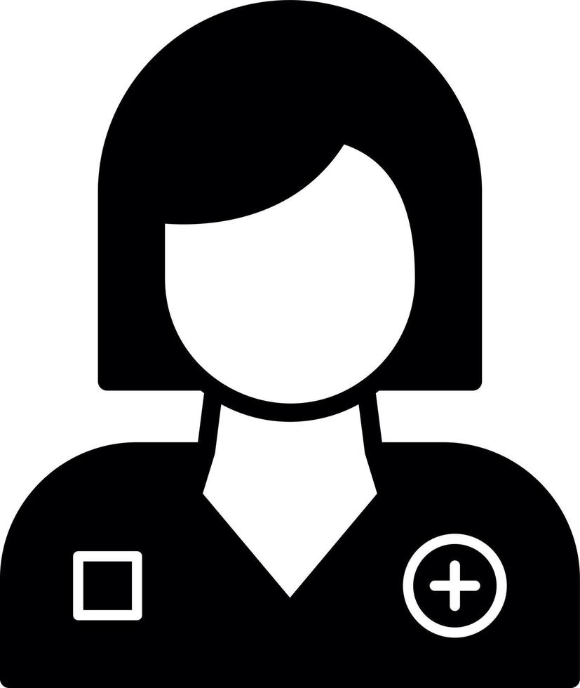 Female Patient Vector Icon Design