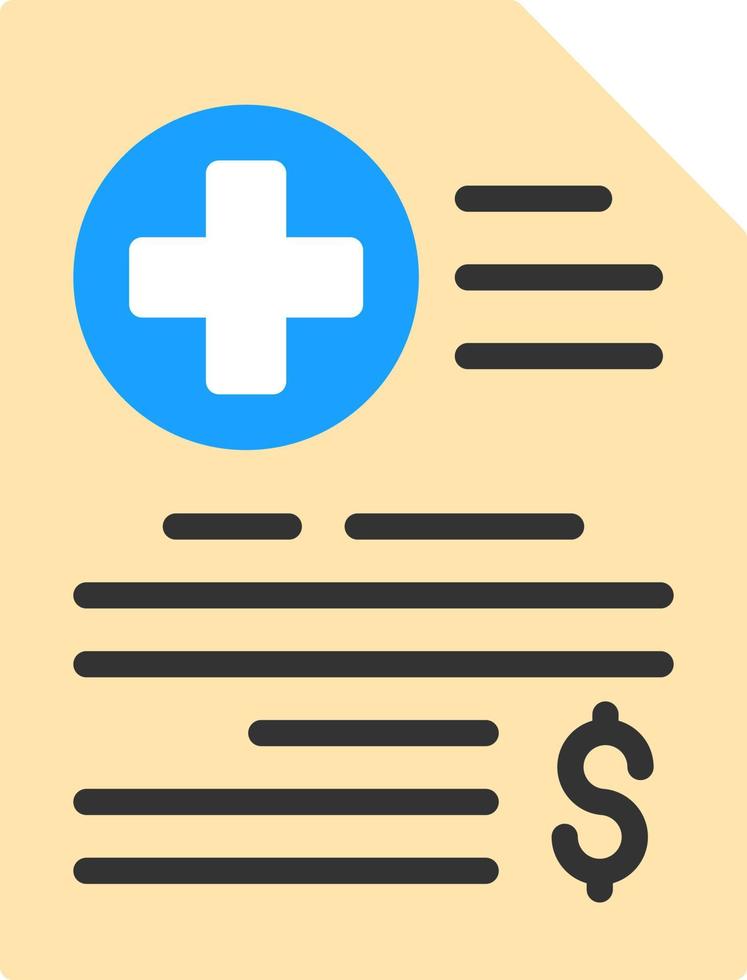diseño de icono de vector de factura médica