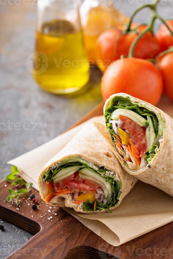 wrap vegetal vegano foto