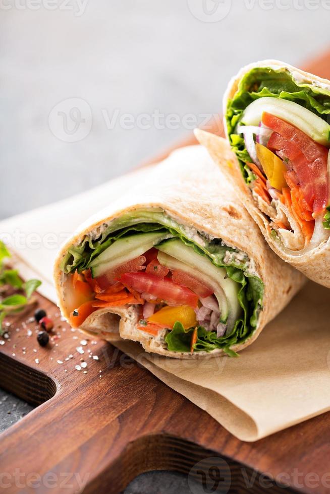 wrap vegetal vegano foto