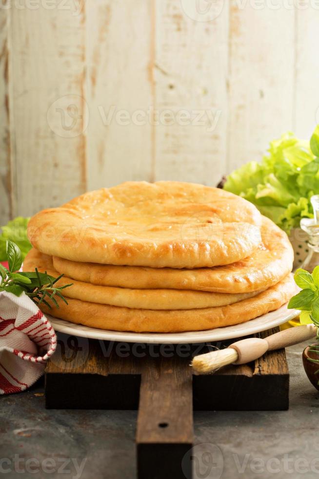 Flatbreads with cheese filling photo