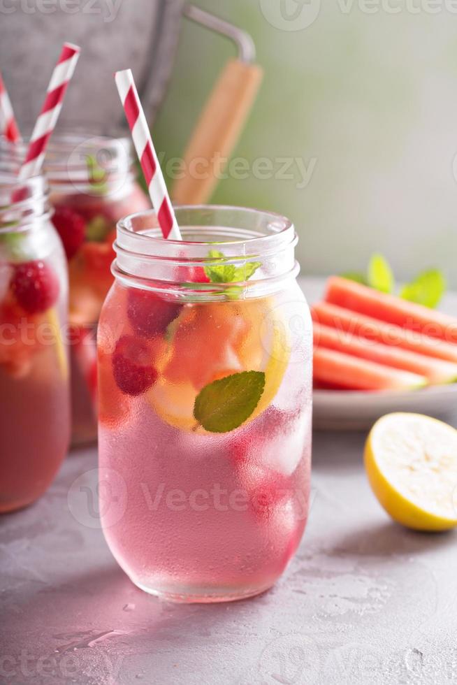 Summer drink watermelon and citrus lemonade photo