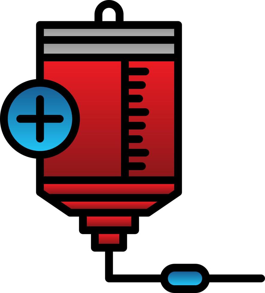 Blood Bag Vector Icon Design