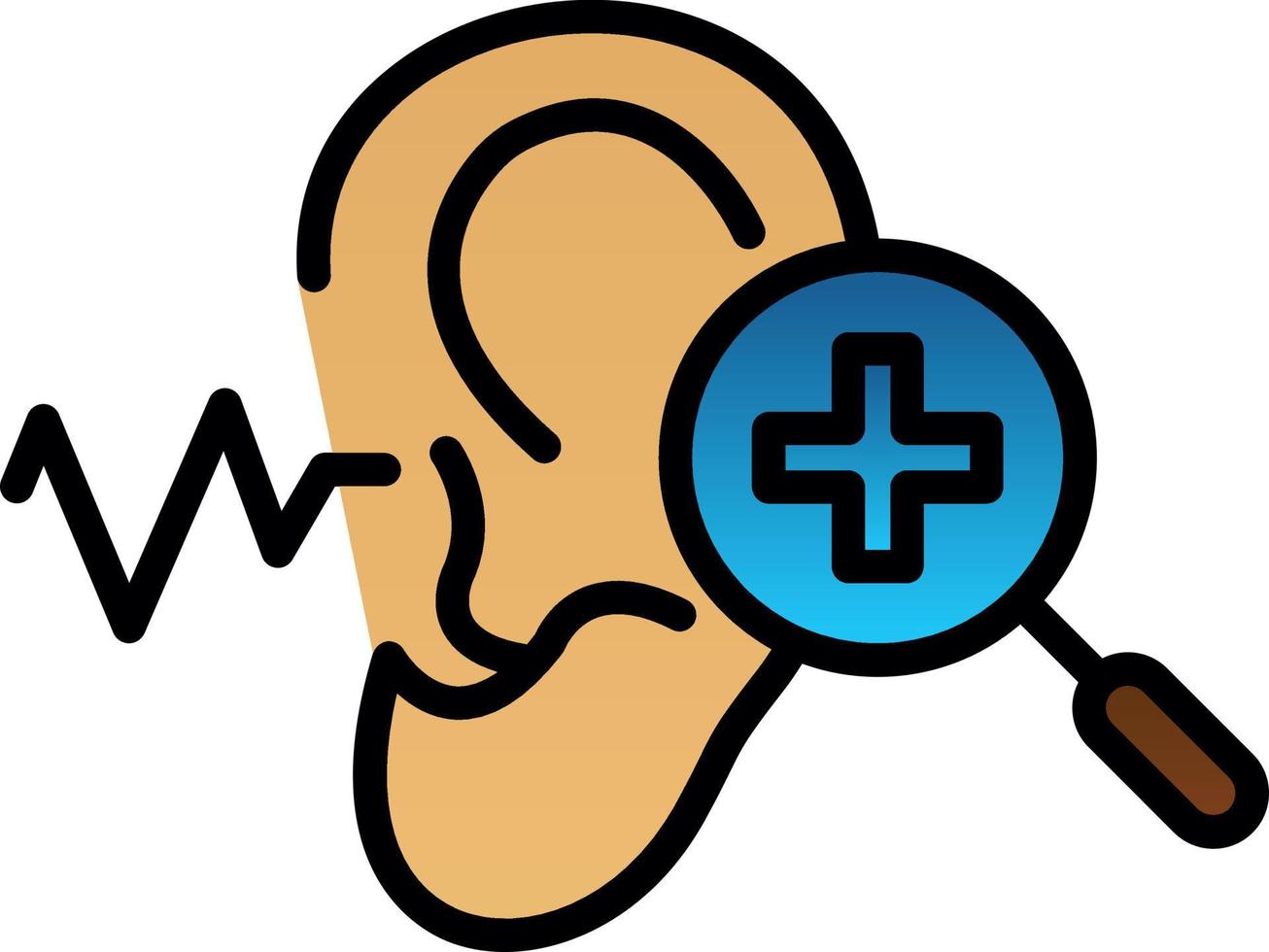 Hearing Checkup Vector Icon Design