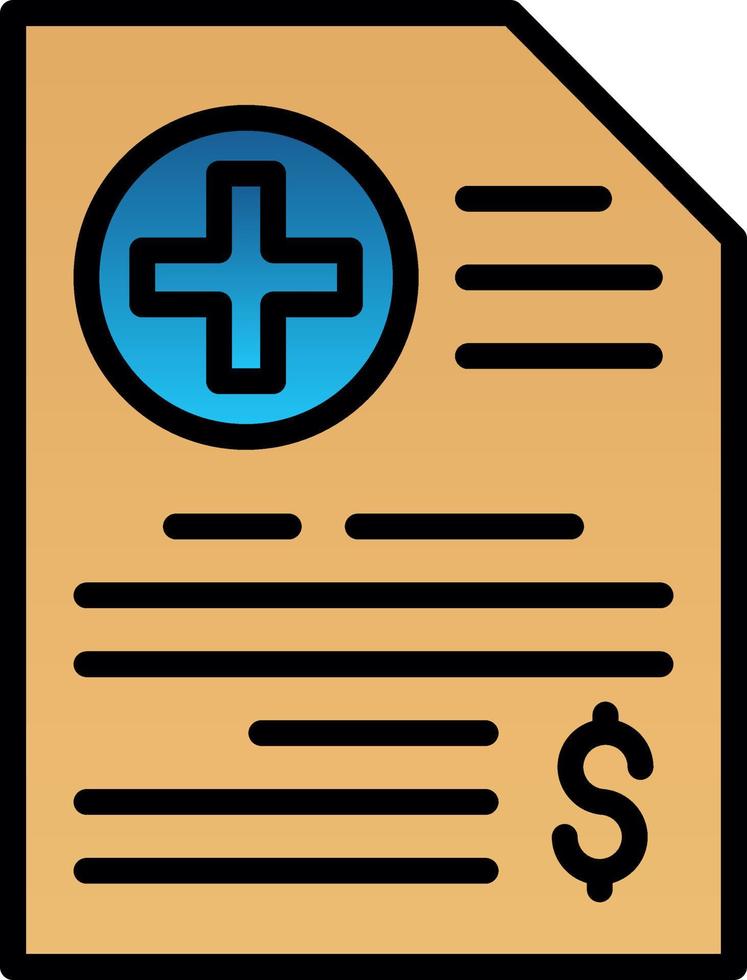 diseño de icono de vector de factura médica