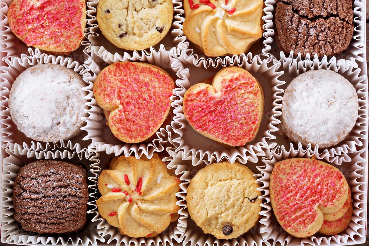 Valentines day heart shaped cookies photo