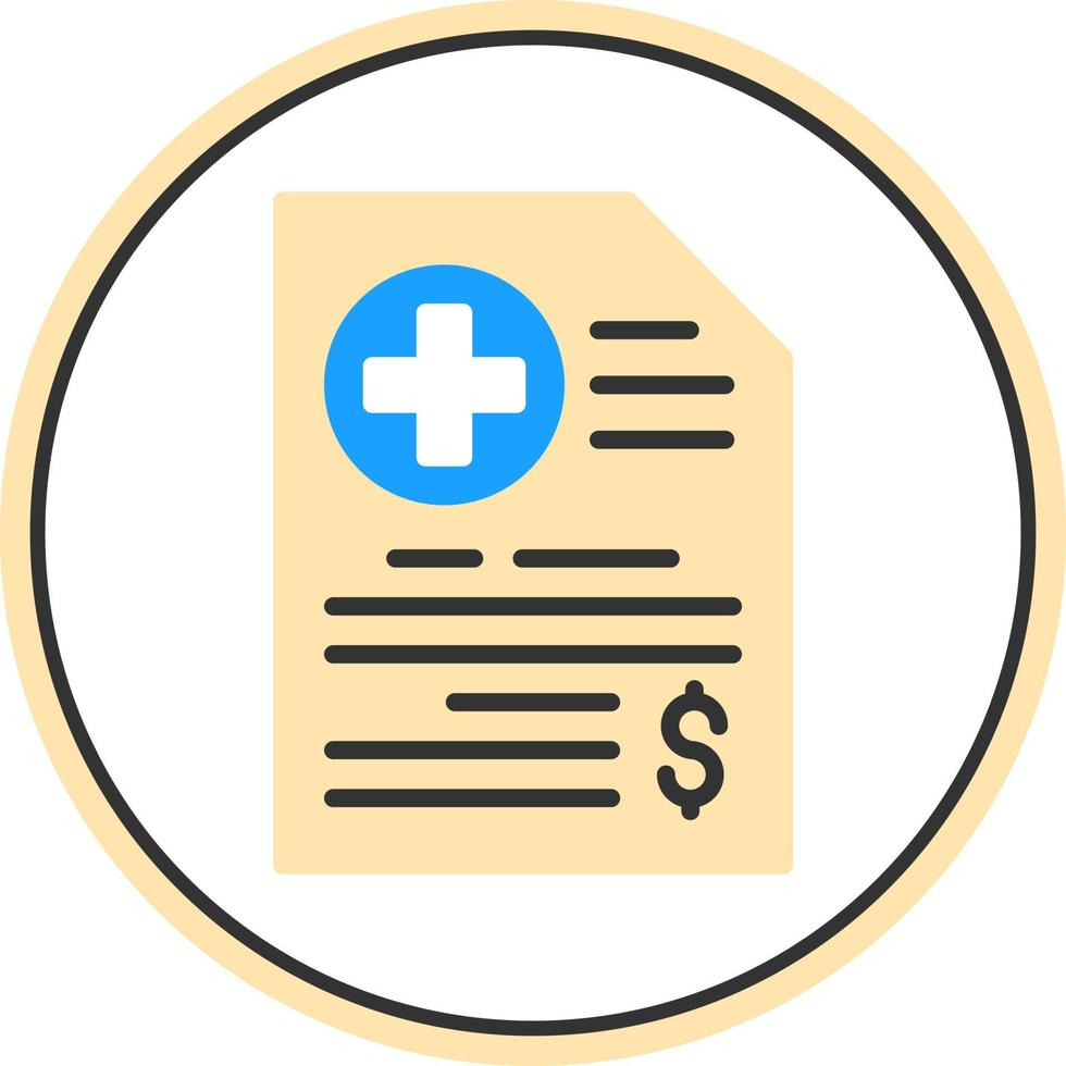Medical Bill Vector Icon Design