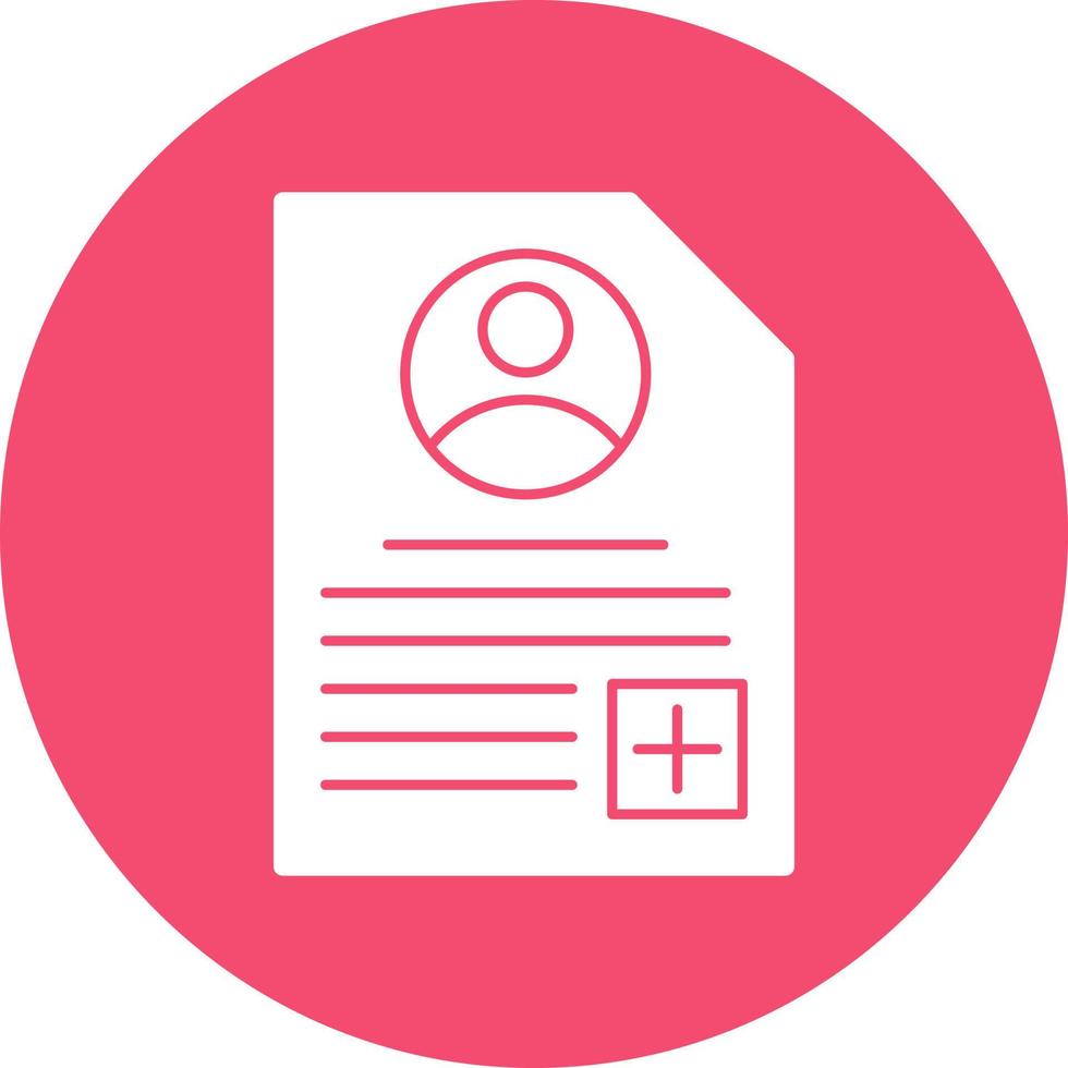 Patient Profile Vector Icon Design