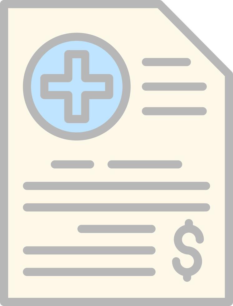 Medical Bill Vector Icon Design