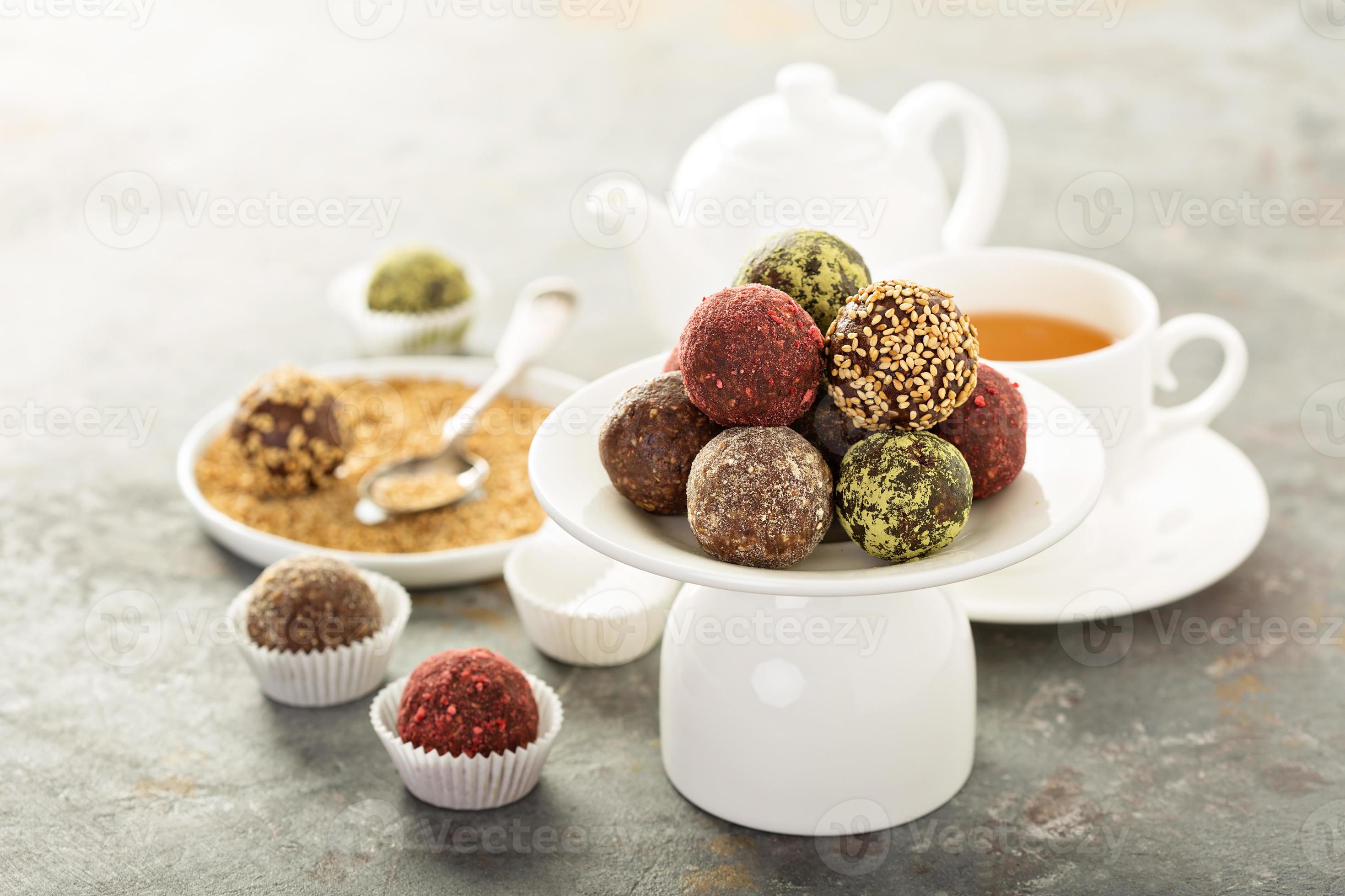Healthy truffles with dates and nuts 15750825 Stock Photo at Vecteezy