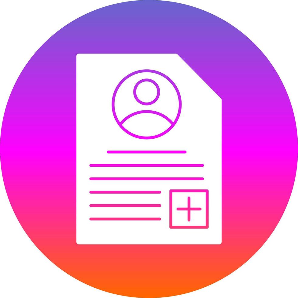 Patient Profile Vector Icon Design