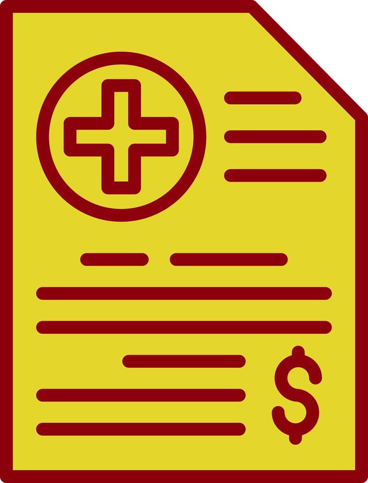 diseño de icono de vector de factura médica
