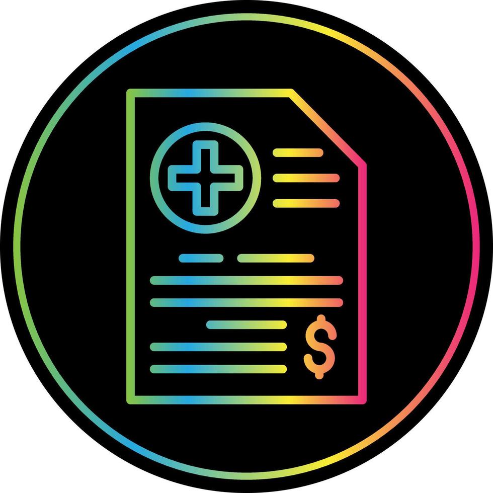 Medical Bill Vector Icon Design