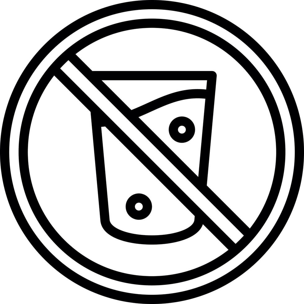No Drink Vector Icon Design