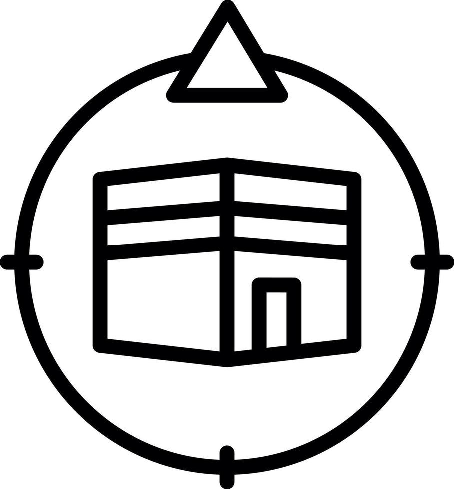 Qibla Direction Vector Icon Design