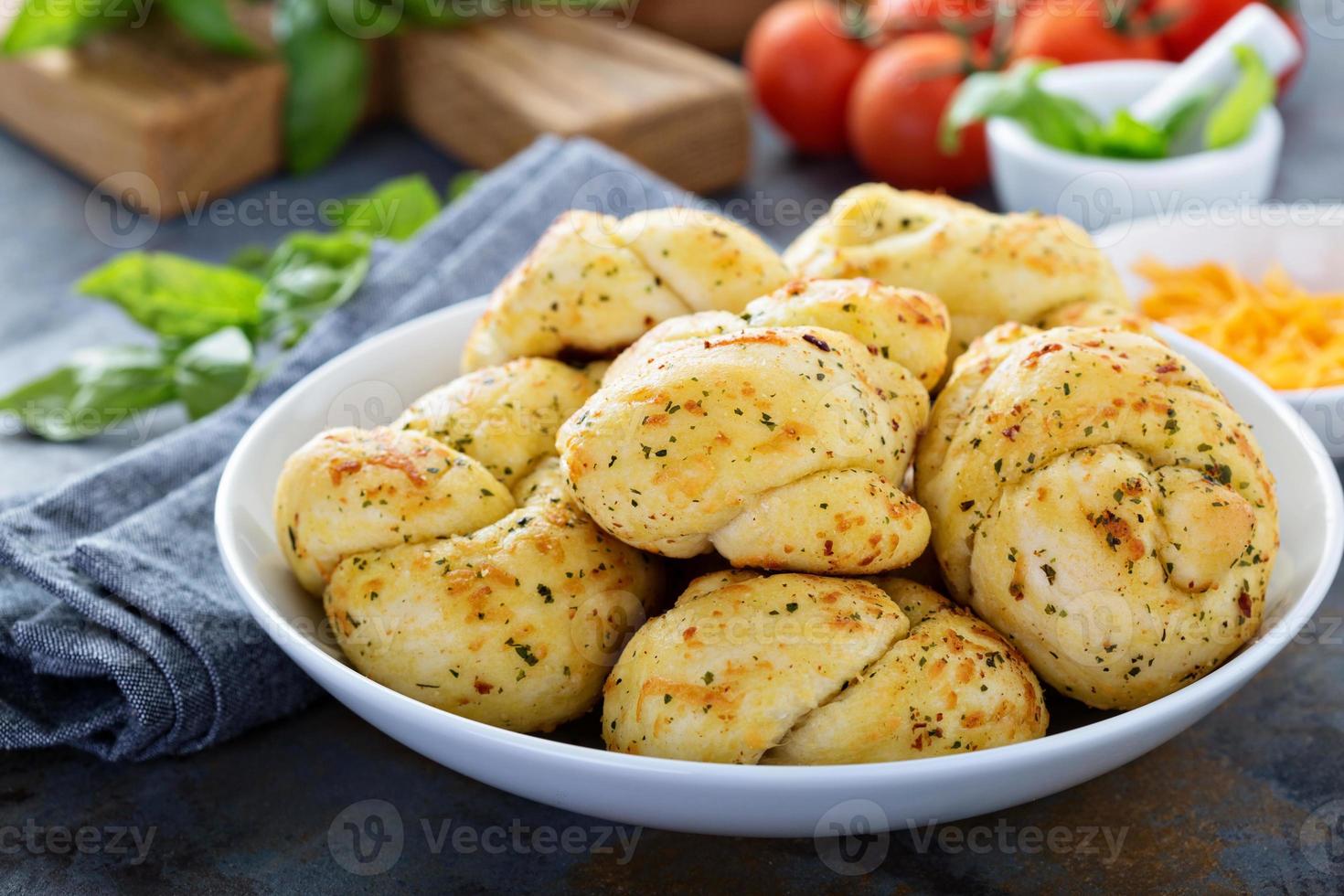 Garlic and cheese dinner rolls photo