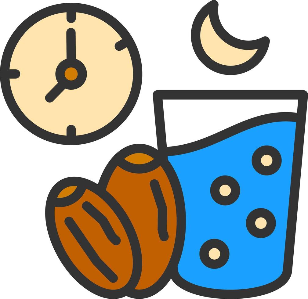 Ramadan Fasting Vector Icon Design