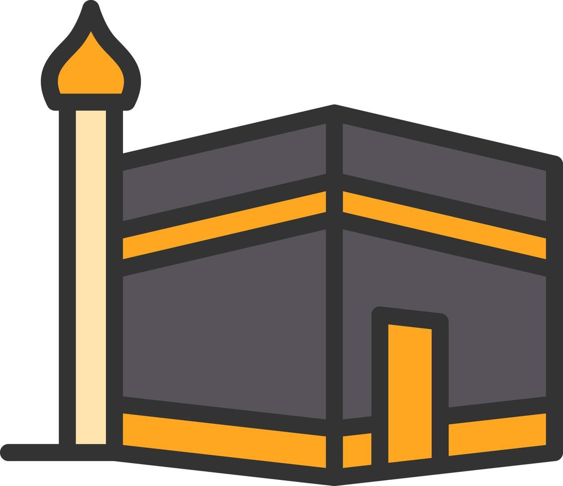 diseño de icono de vector de kaaba