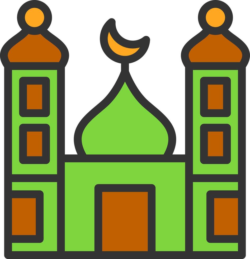 Small Mosque Vector Icon Design
